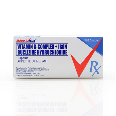 Ritemed® Vitamin B-Complex + Iron Buclizine HCL Capsules