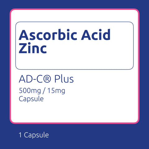 AD-C® Plus Ascorbic Acid Zinc 500mg Capsule