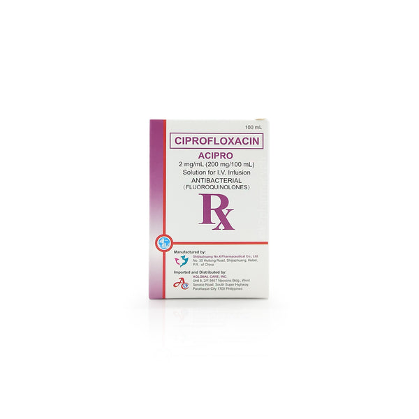 Acipro Ciprofloxacin 2mg/mL Solution for I.V. Infusion 100mL