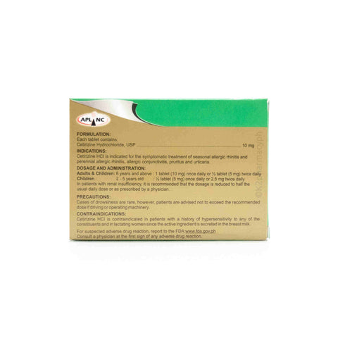 Allecur Cetirizine Tablet 10mg