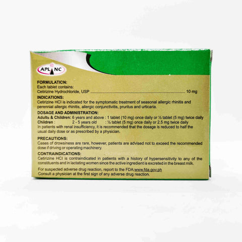 Allecur Cetirizine Tablet 10mg