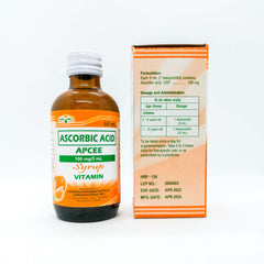 Apcee Kid's Ascorbic Acid 100mg/5mL Orange Syrup 60mL