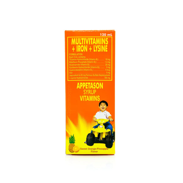 Appetason Multivitamins + Iron + Lysine 120mL Syrup