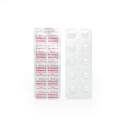 Atorsaph-20 Atorvastatin 20mg Film-Coated Tablet