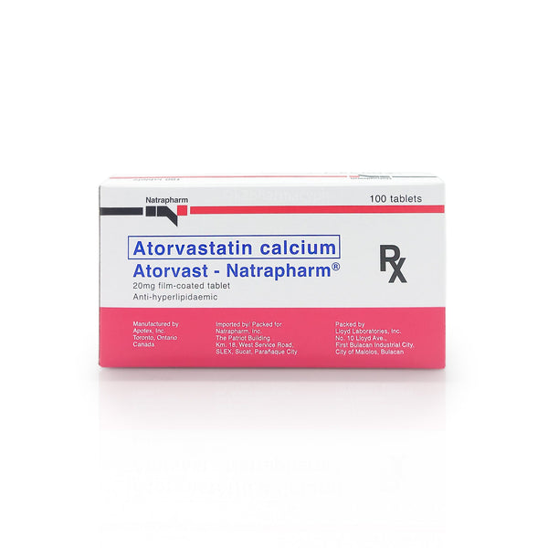 Atorvast-Natrapharm® 20mg Film-coated Tablet