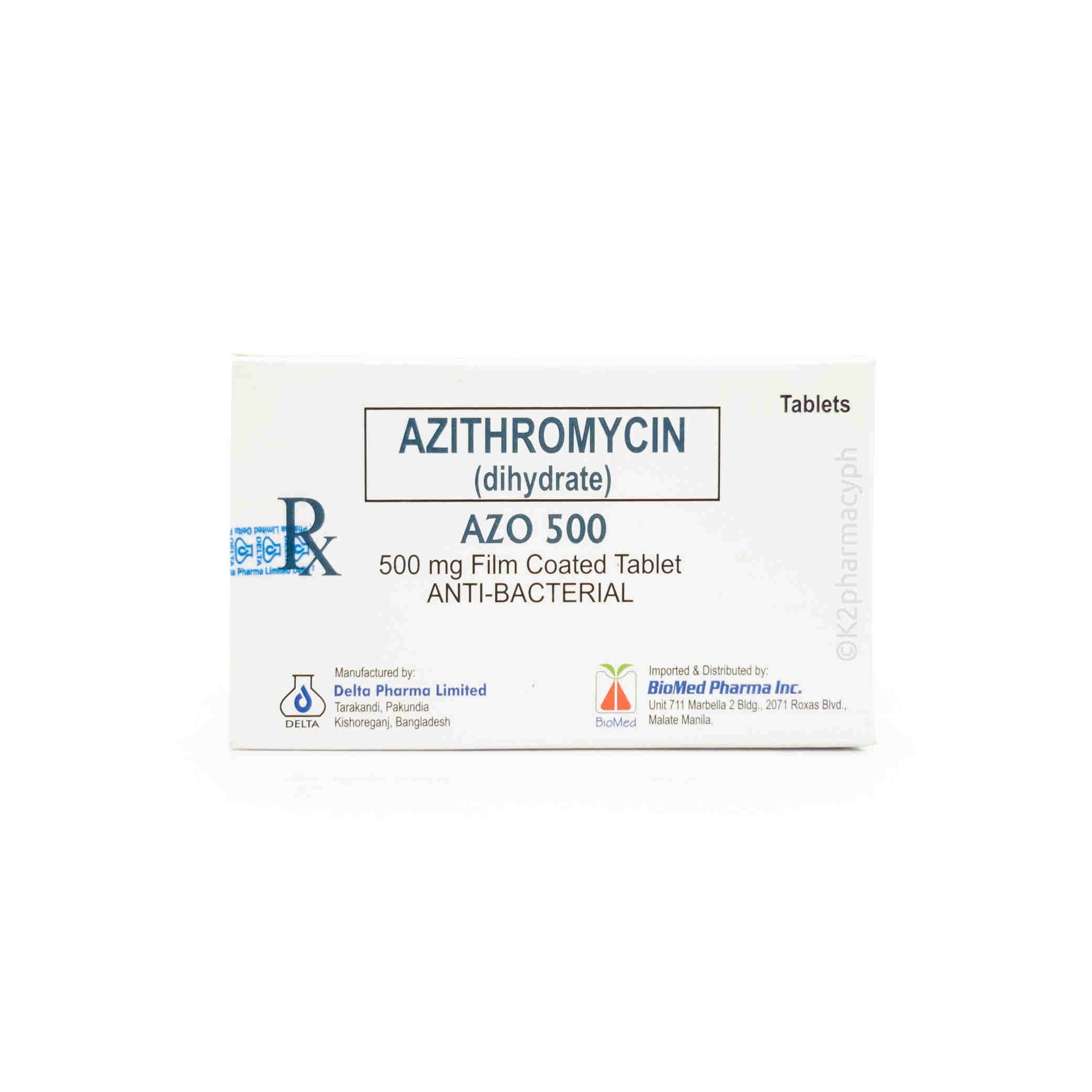 Azoo 500 All / Azo 500 Azithromycin 500mg Tablets