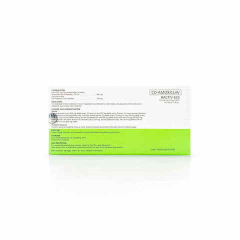 Bactiv 625 625mg Tablets