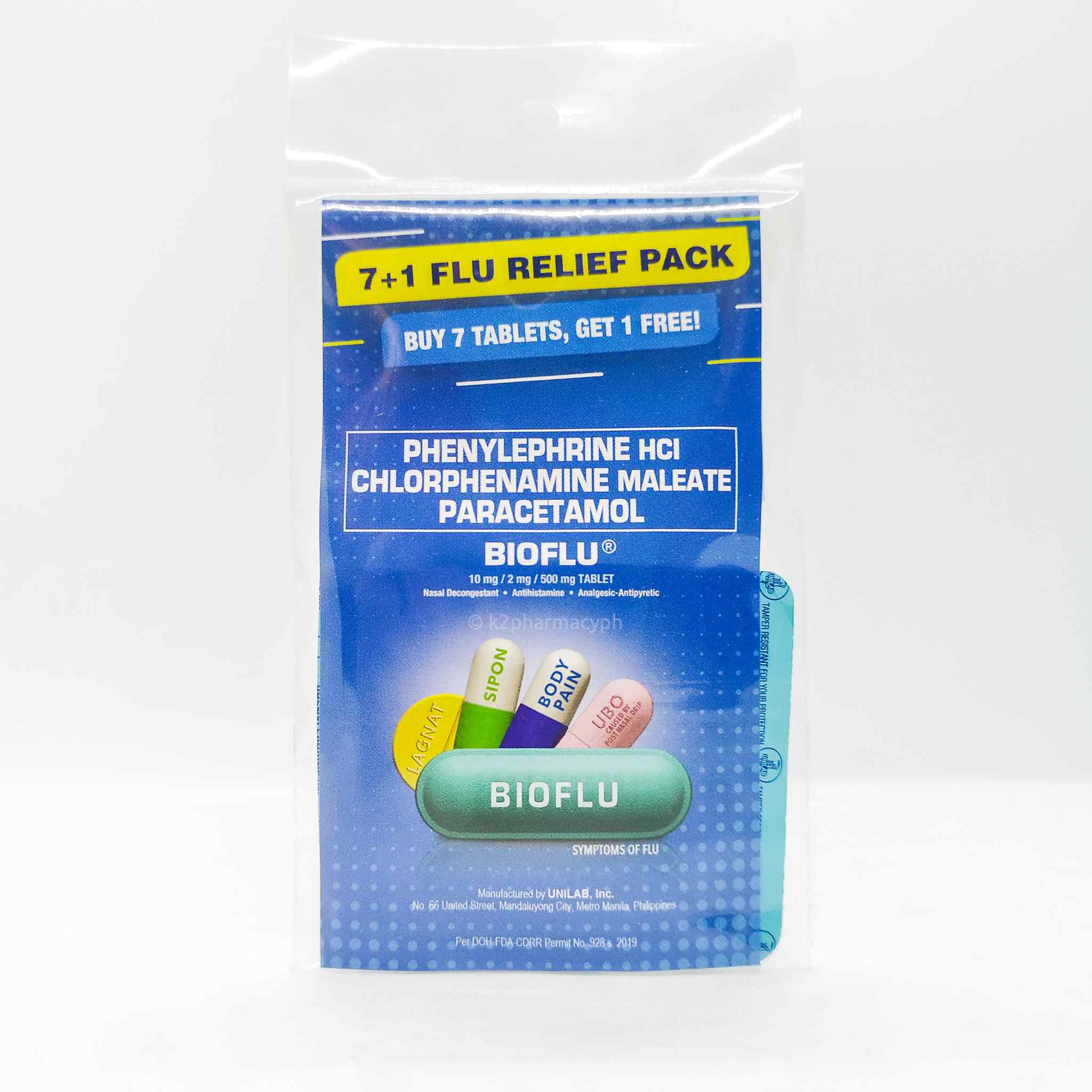 All / Bioflu® 10mg / 2mg / 500mg Film-Coated Tablet