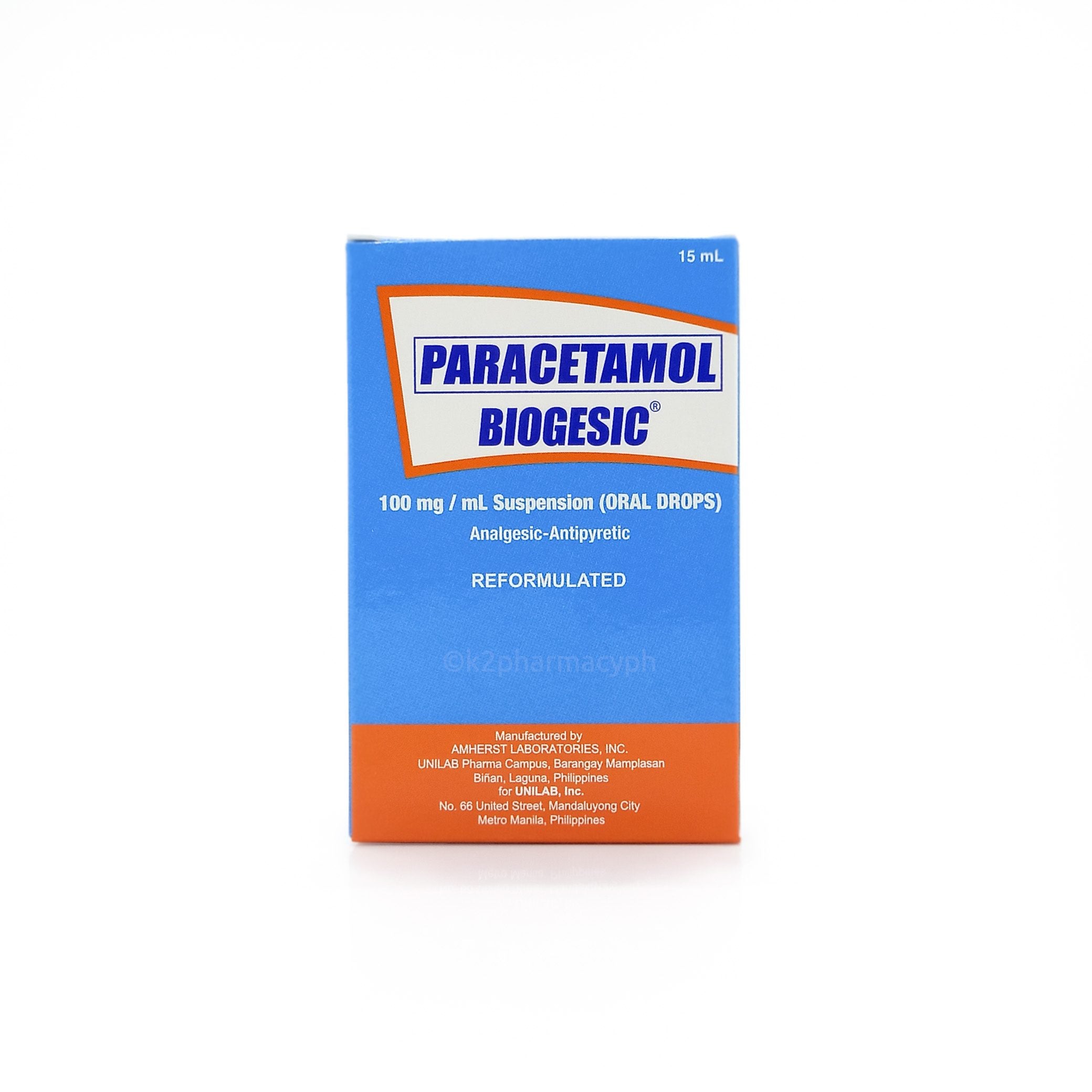 Biogesic® 100mg/mL Drops Orange (0-2yrs) 15mL