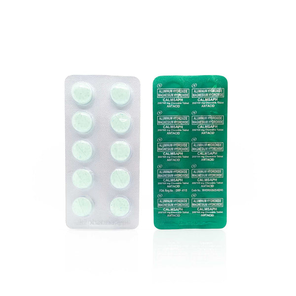 Aluminum Hydroxide Magnesium Hydroxide Calmsaph 200mg/100mg  Chewable Tablet