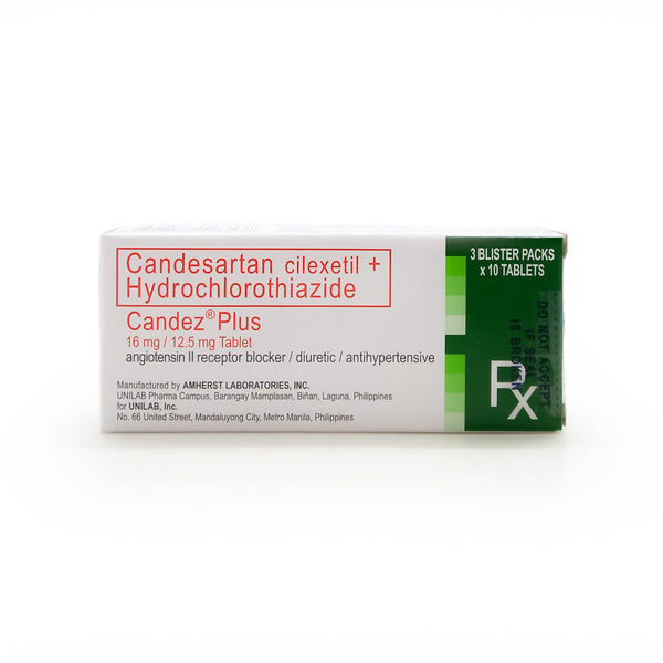 Candez® Plus Candesartan cilexetil + Hydrochlorothiazide 16mg / 12.5mg Tablet