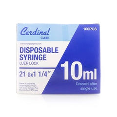 Cardinal Care Disposable Syringe Luer Lock 231Gx1 1/4"10mL