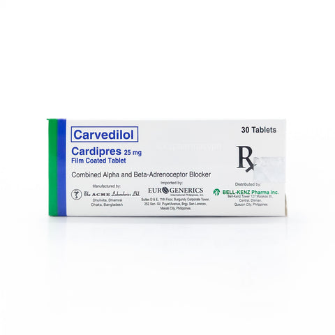 Cardipres Carvedilol 
 25mg Tablets