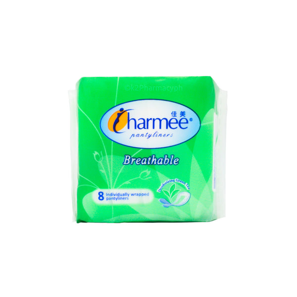 Charmee® Breathable Deodorizing Green Tea Pantyliners 8s