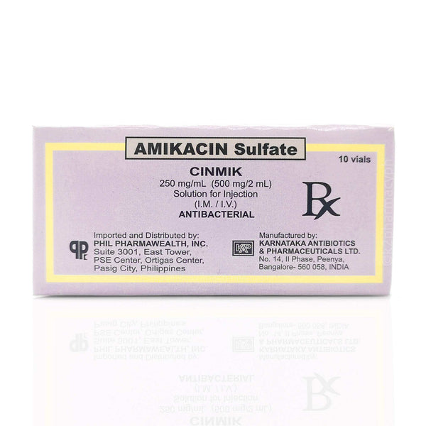 Cinmik Amikacin Sulfate 250 mg/mL (500mg/2mL) Solution for Injection 10 Vials