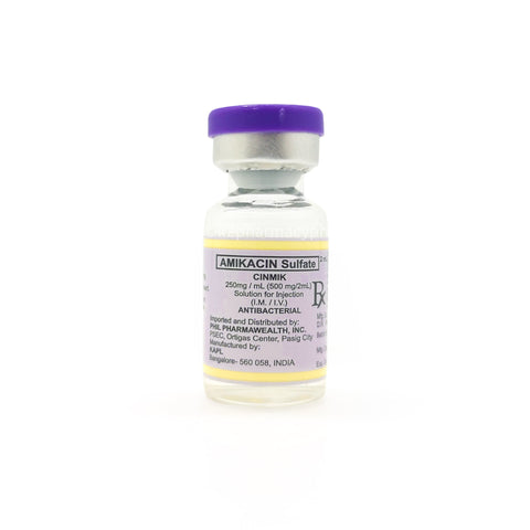 Cinmik Amikacin Sulfate 250 mg/mL (500mg/2mL) Solution for Injection 10 Vials