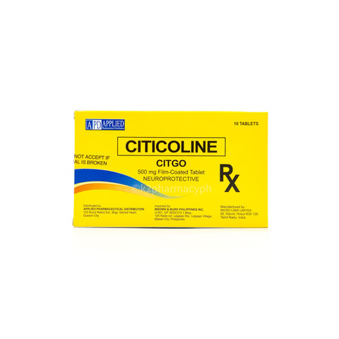 Cethergo Citgo Citicoline 500mg Film-Coated Tablet Box of 10s