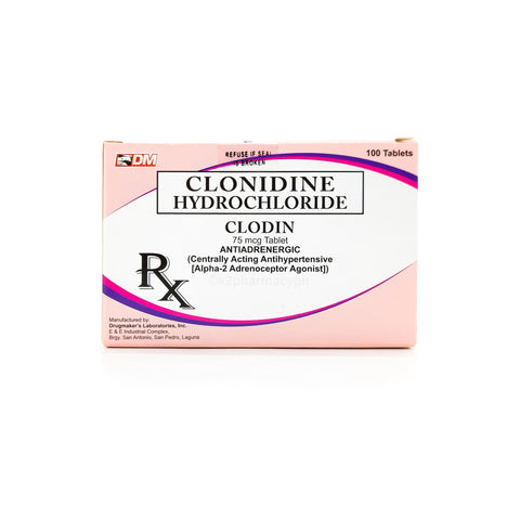 Clodin Clonidine Hydrochloride 75mcg Tablet