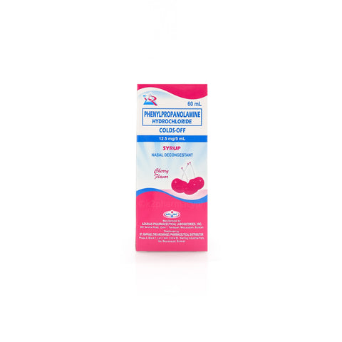 Colds-Off Phenylpropanolamine HCI Syrup 12.5mg Cherry 60ml