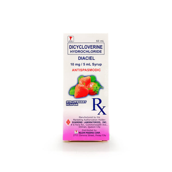 Diaciel Dicycloverine HCI 10mg/5mL 60  mL Strawberry Sryup