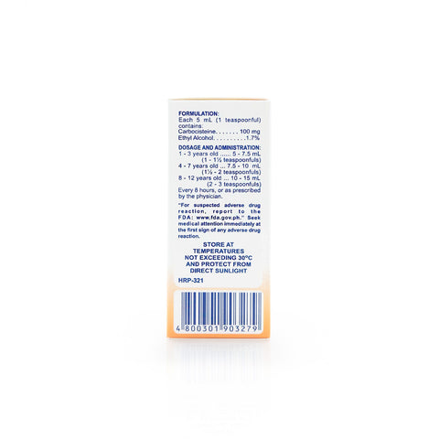 Diacof 100mg/5ml Carbocisteine Orange Syrup 60mL