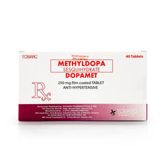 Dopamet Methyldopa Sesquihydrate 250mg Tablets