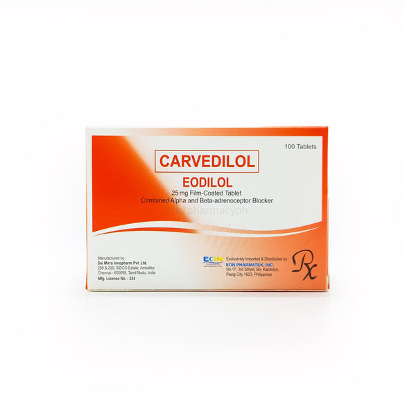 Eodilol Carvedilol 25mg Film-Coated Tablet