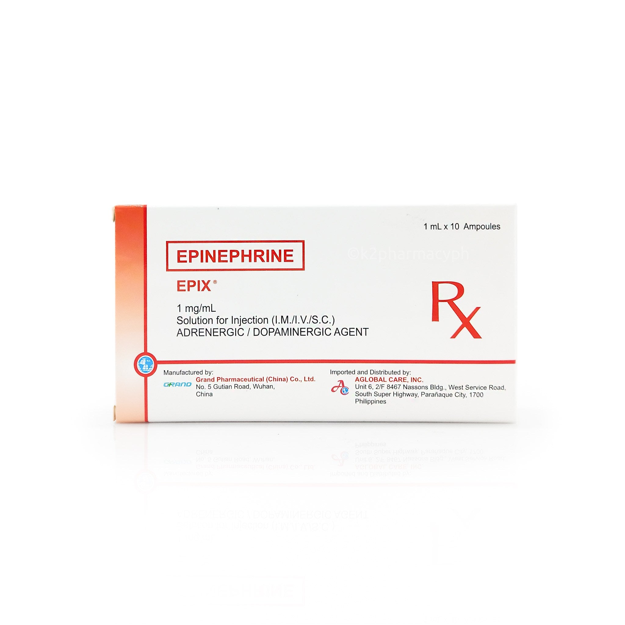 Epix® 1mg/mL Solution for Injection (I.M/I.V/S.C) 1 mL x 10 ampoules