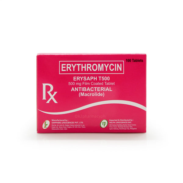 Erysaph T500 Erythromycin 500mg Tablet