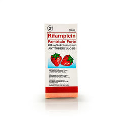 Famtricin Forte 200mg/5mL Rifampicin Strawberry Suspension 60mL