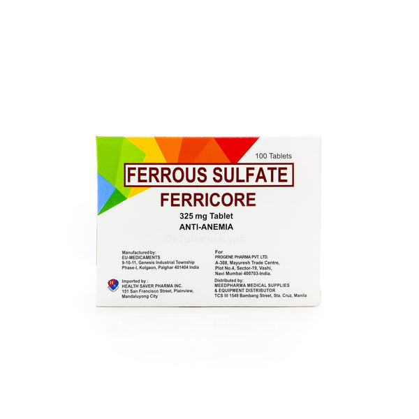 Ferricore Ferrous Sulfate 325mg Tablet