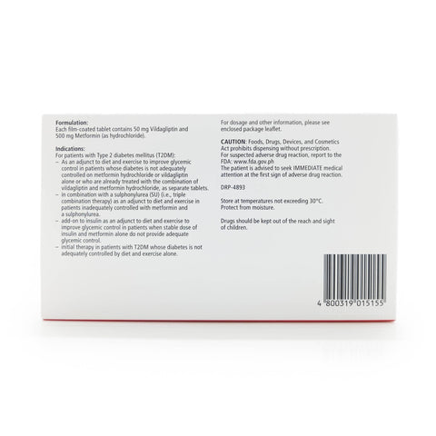 Galvus® Met 50mg/500mg Film-Coated Tablets