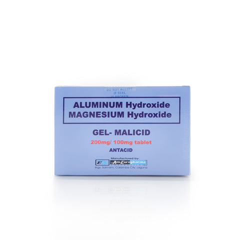 Gel-Malicid Aluminum Hydroxide Magnesium Hydroxide 200mg/100mg Tablets