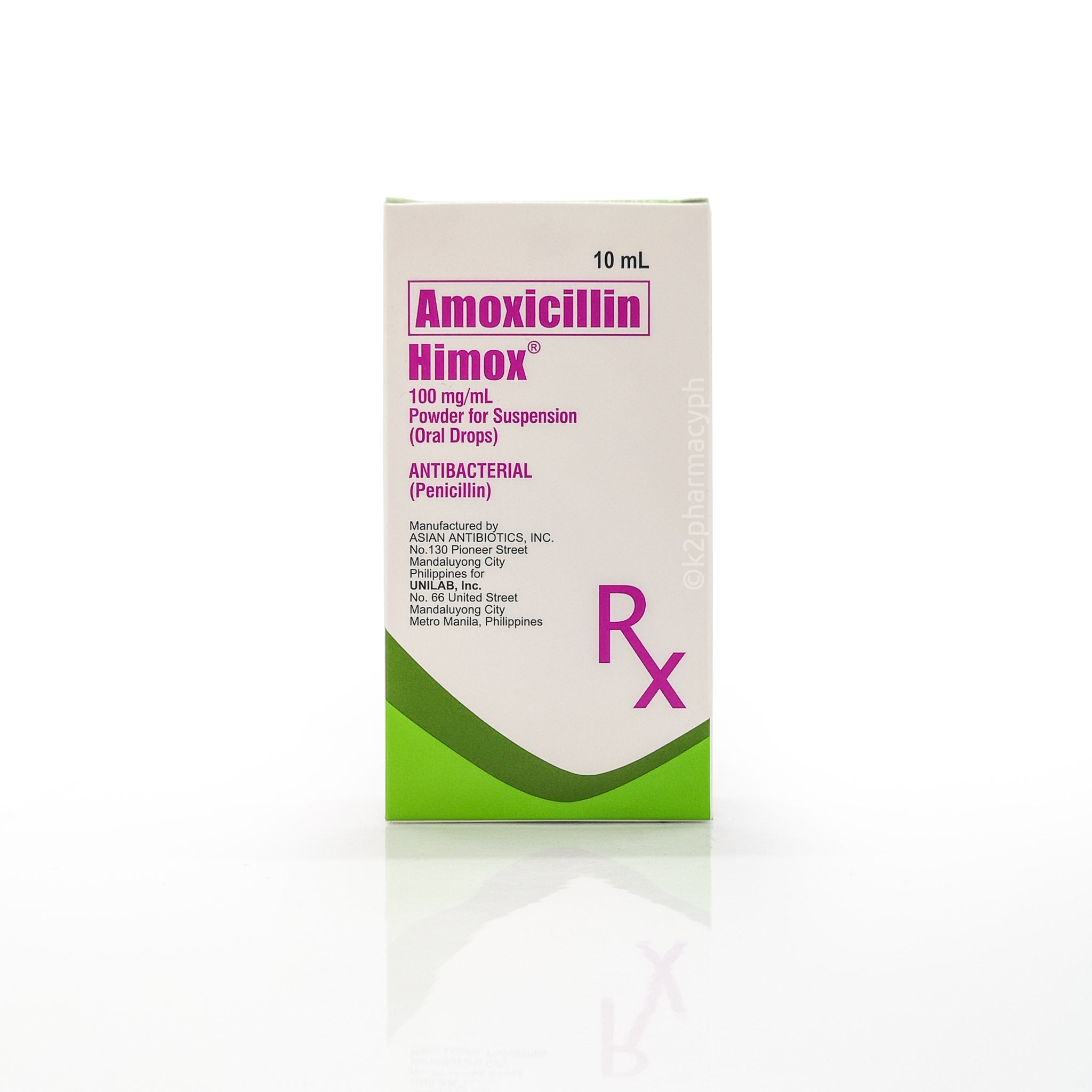 Timox Liquid Himox® Amoxicillin Suspension Oral Drops 100mg 10mL