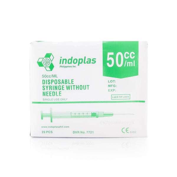 Indoplas Disposable Syringe without needle 50mL