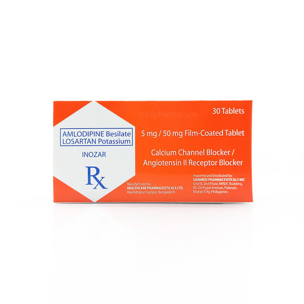 Inozar Amlodipine Losartan 5mg/50mg Tablets