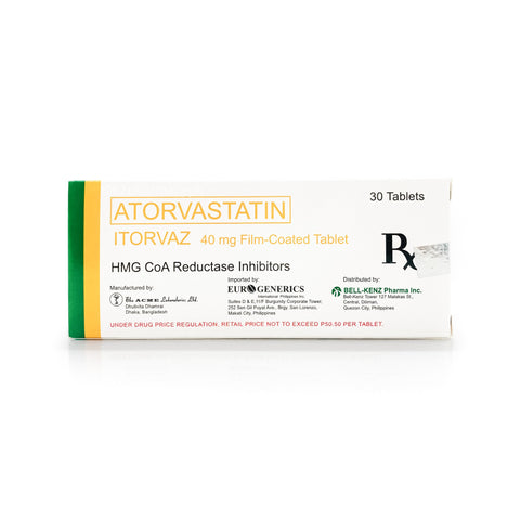 Itorvaz Atorvastatin 40mg Tablets