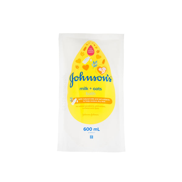 Johnson's® Baby Bath Milk+Oats Refill 600mL