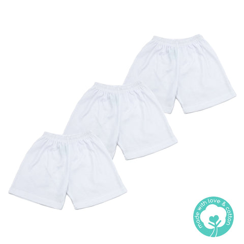 Beginnings Shorts 0-3 Months Unisex Pack of 3's