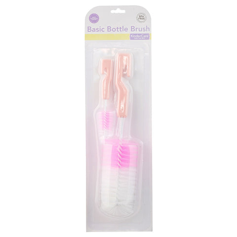 KinderCare® BASIC BOTTLE BRUSH (with nipple brush) Pink