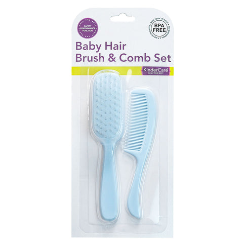 KinderCare® Baby Hair Brush & Comb Set Blue