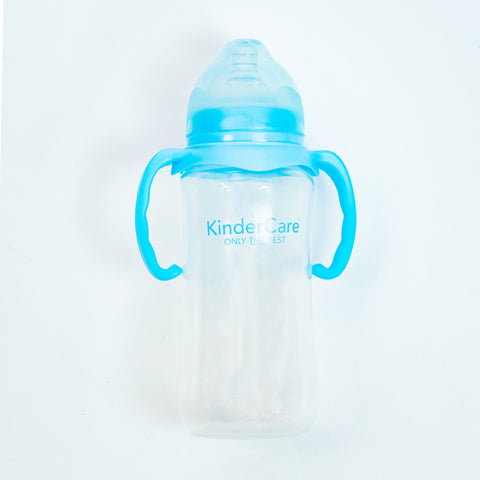 KinderCare® 13oz Bottle 6 Months and Up Wide-neck w/ Handle BPA-Free Blue