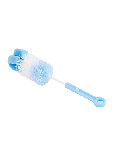 KinderCare® BASIC BOTTLE BRUSH (with sponge head and nipple brush) Blue