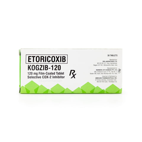 Kogzib-120 Etoricoxib 120mg Film-Coated Tablet