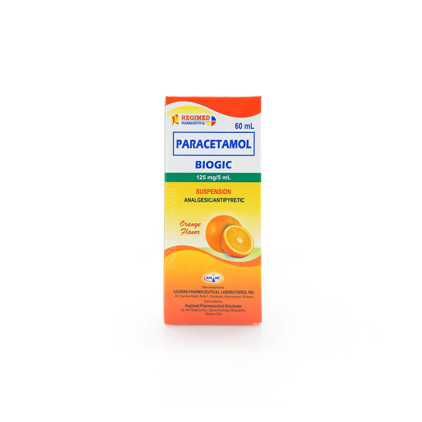 Biogic 125mg/5ml Paracetamol Orange Syrup 60ml