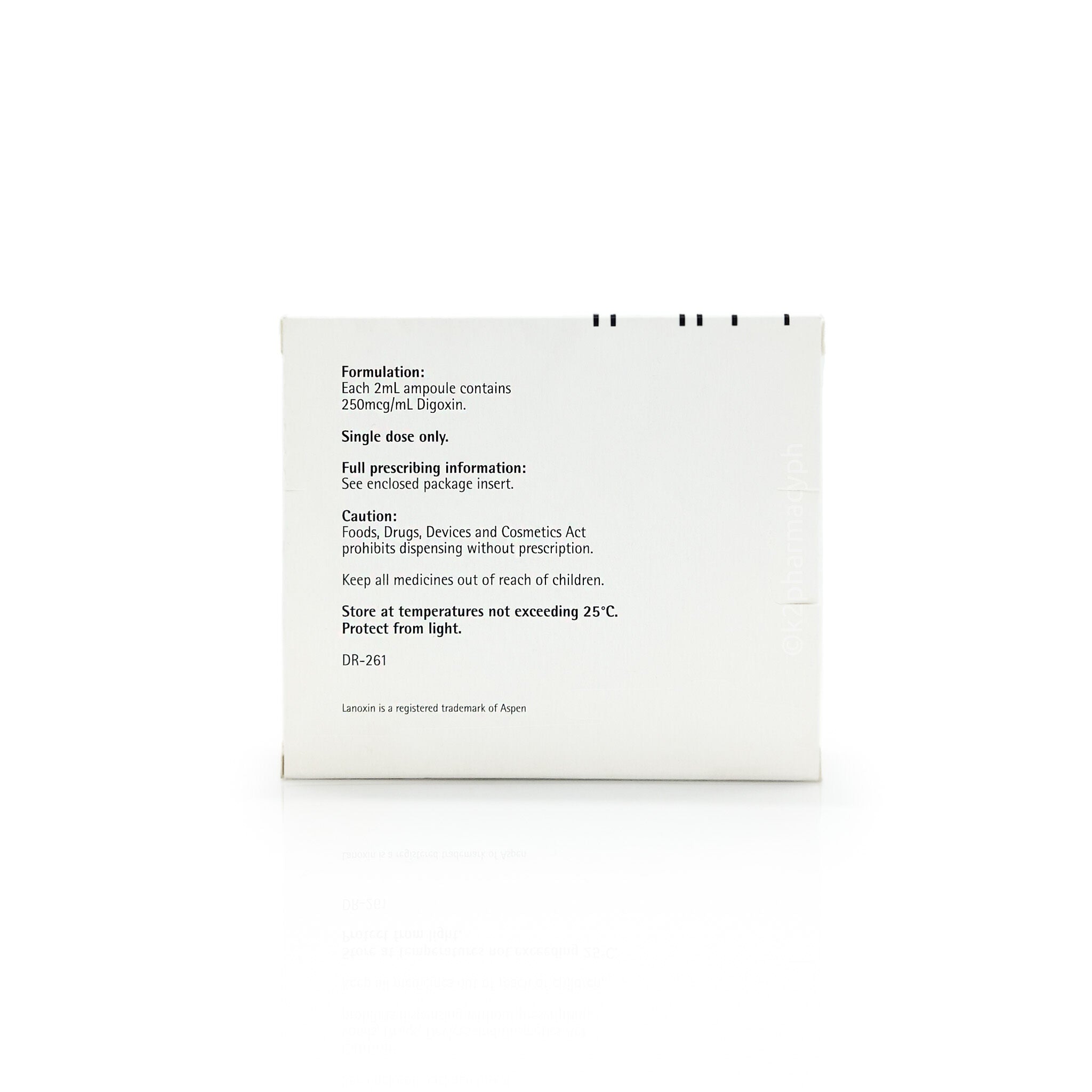 Lanoxin™ 250mcg/mL Solution for Injection 5 ampoules x 2mL