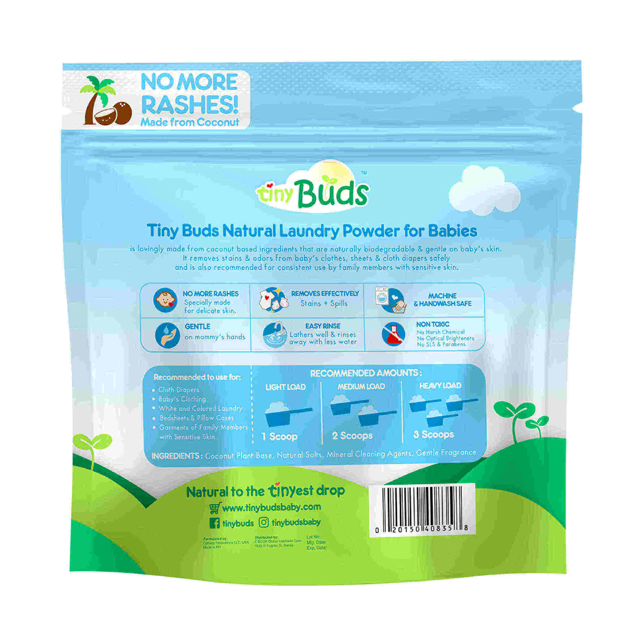 Small Laundry Powder Tiny Buds™ Natural Laundry Powder For Babies 500g