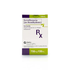 Levocin Levofloxacin (as Hemihydrate) 5mg/mL Solution for I.V infusion 150mL