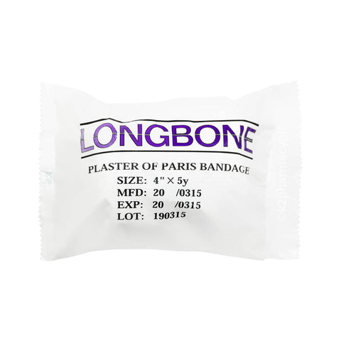 Longbone Plaster of Paris Bandage 4''x5y