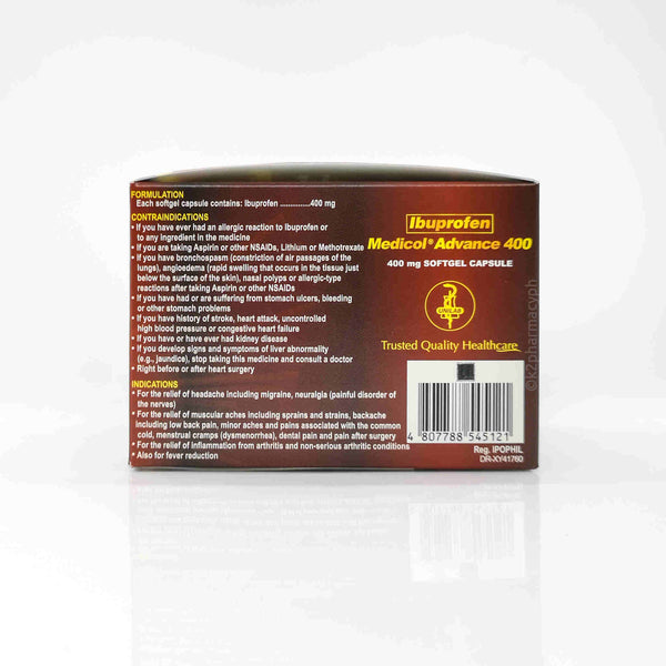 Medicol Medicol® Advance Ibuprofen Softgel Capsule 400mg